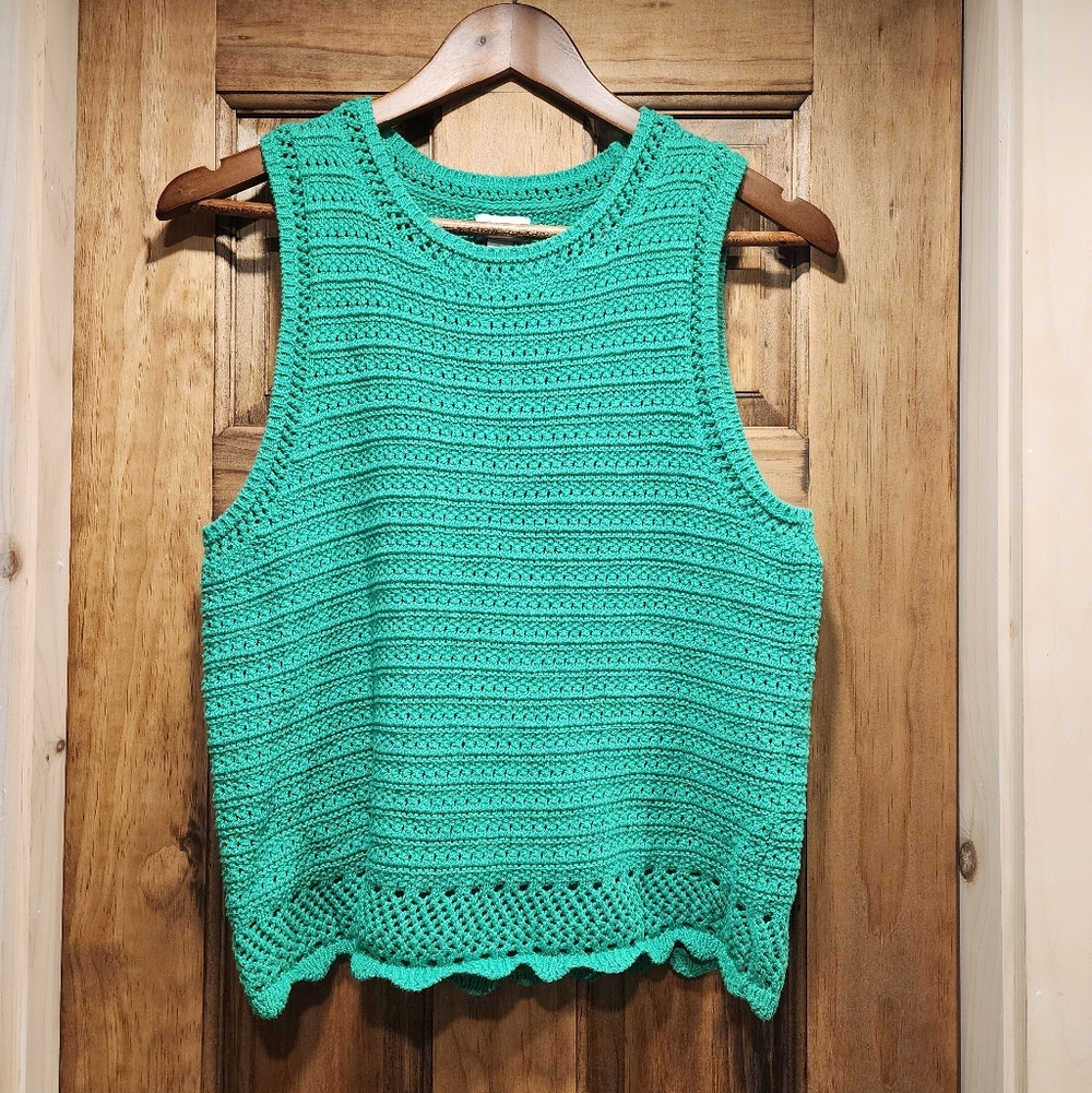 J. Crew Factory Green Knit Top